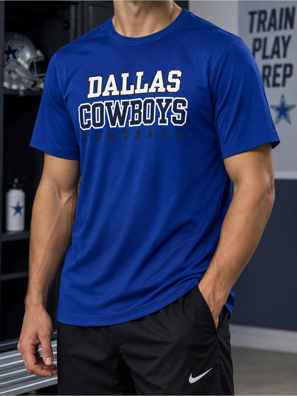 Nike Dri-FIT Dallas Cowboys Football T-Shirt Men’s XXL Blue NFL